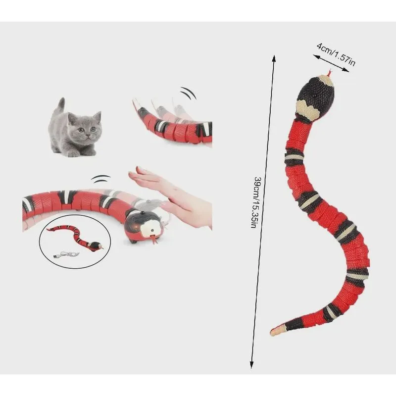 Brinquedo Cobra Coral realista c/ sensor Interativo Gatos Pegadinha tik tok