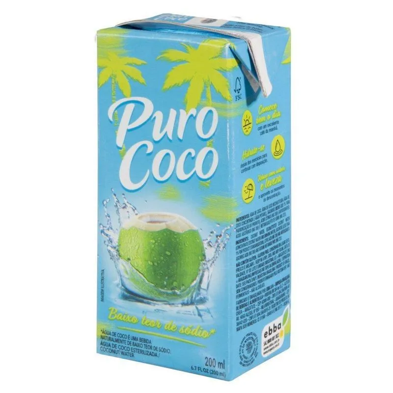 Água De Coco Puro Coco Maguary 200ml Pack 15 Unidades