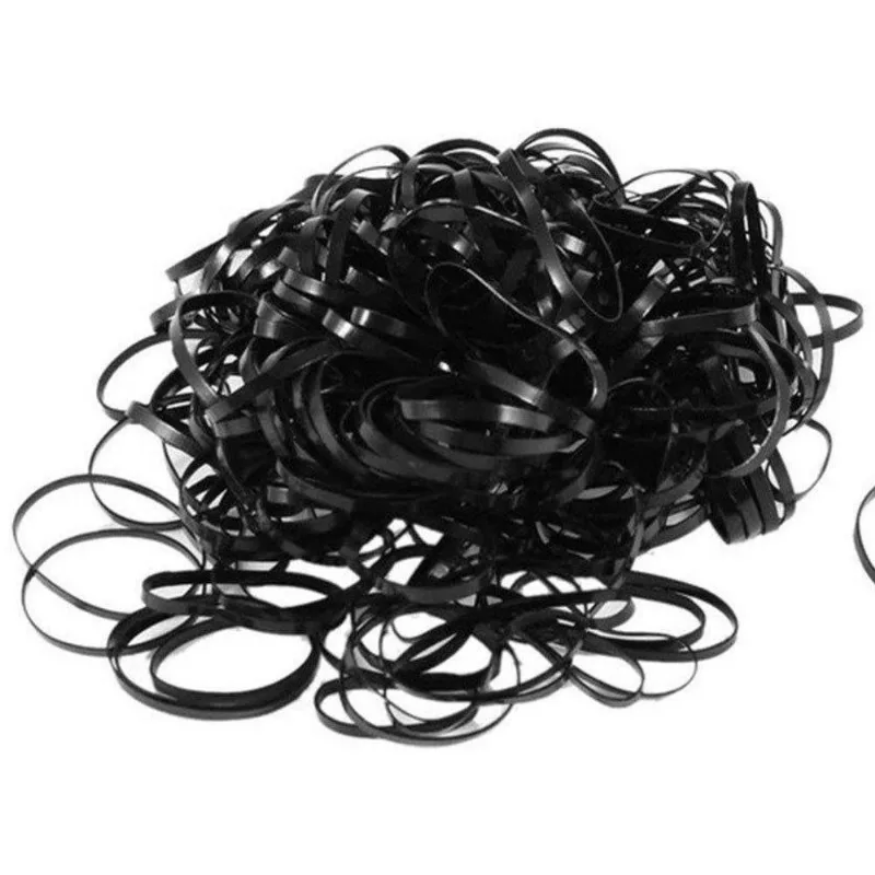 Kit Elásticos Pretos Pequenos De Silicone Para Cabelo-240un