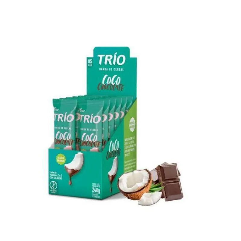 Barra De Cereal Trio Coco Com Chocolate 20g Display 12un