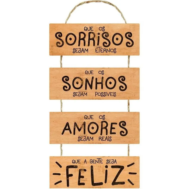 Placa Decorativa Em Mdf - Que Os Sorrisos Sejam Eternos...