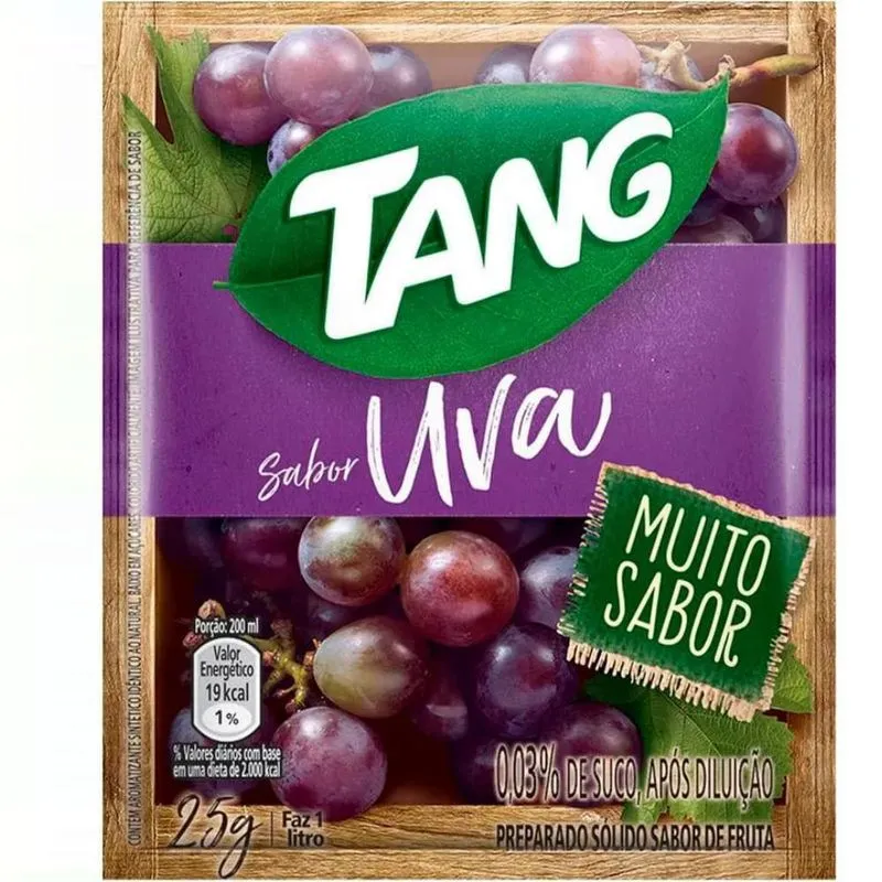 Refresco Em Po Tang Sabor Uva - 30 Unidades De 25gr