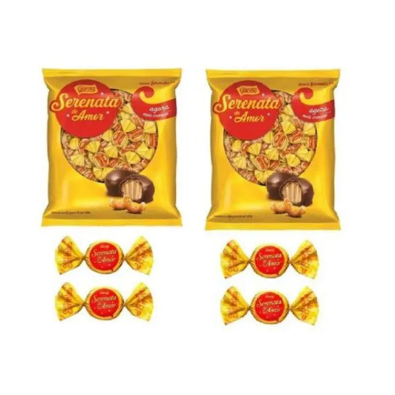 Kit 2 Sacos Bombom Serenata De Amor 825g - Garoto= 100 Un