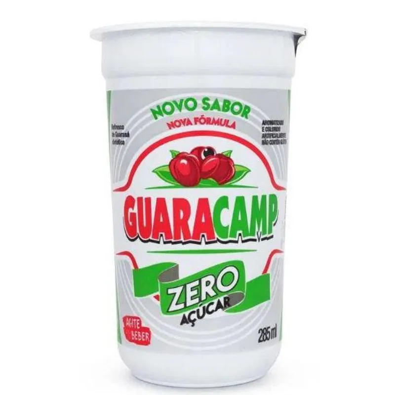 Caixa Guaraná Natural Guaracamp Zero Açucar 12 Copos 285ml