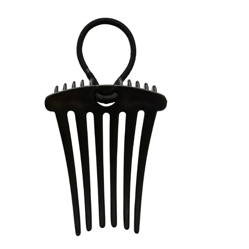 Acessório Pente Preto Volume Para Rabo De Cavalo Cabelo