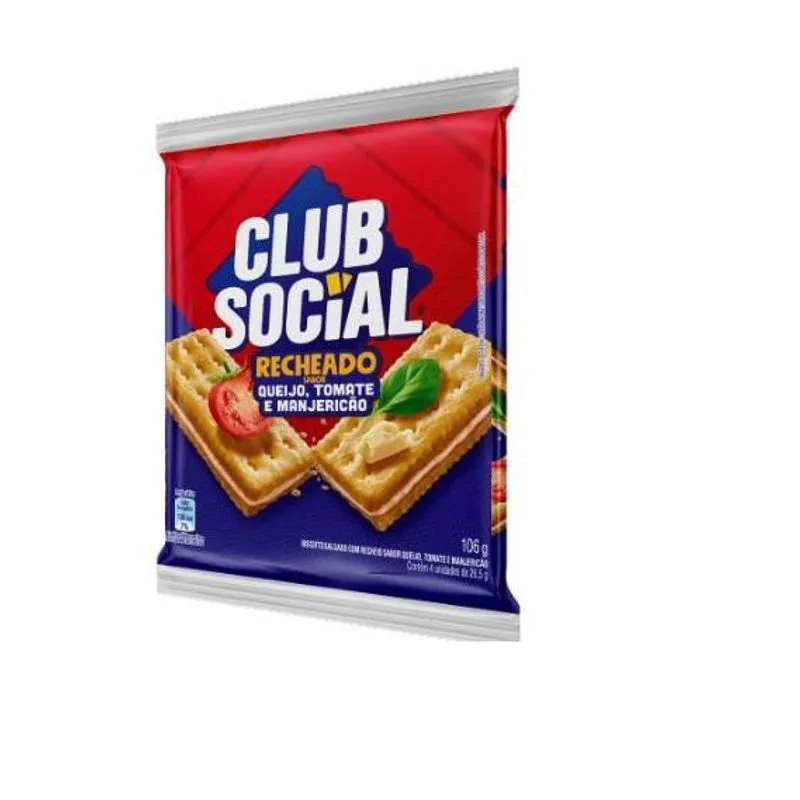 Biscoito Club Social Queijo Tomate/Manjericão 106g 20 Un
