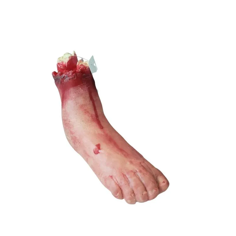 Kit Com 2 Pés Falso De Borracha Zumbi Assustador Realístico