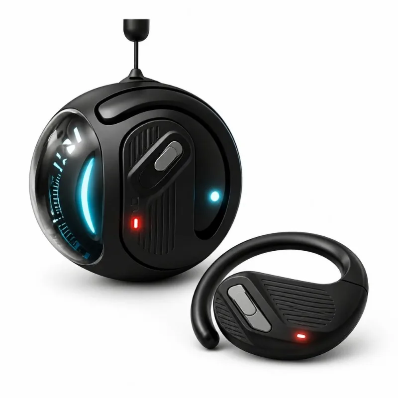 Fone Pingente Open Ear Esporte Anti Queda Estiloso Preto
