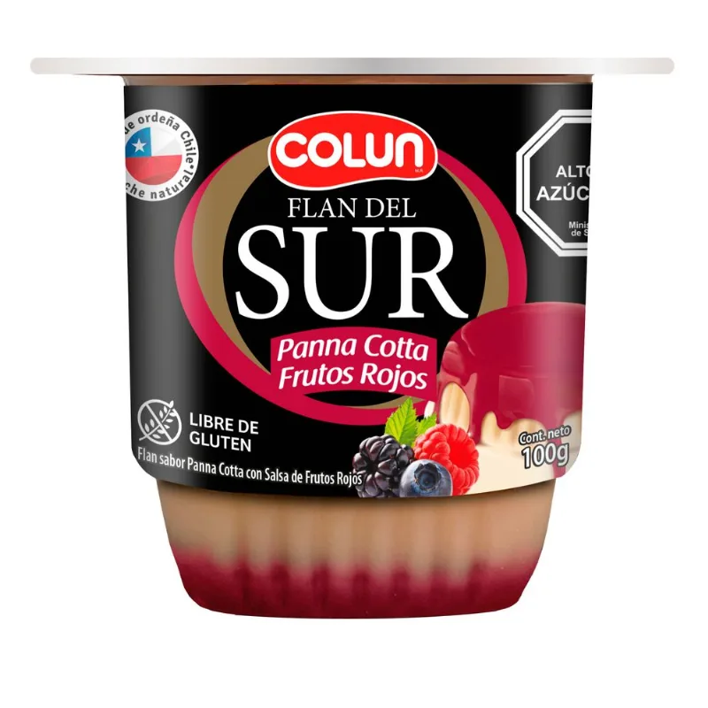 Flan Colun del Sur Panna Cotta Frutos Rojos 100 g