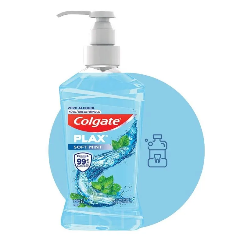 Enxaguante Bucal 2L Colgate Plax Soft Mint 2L - Oferta