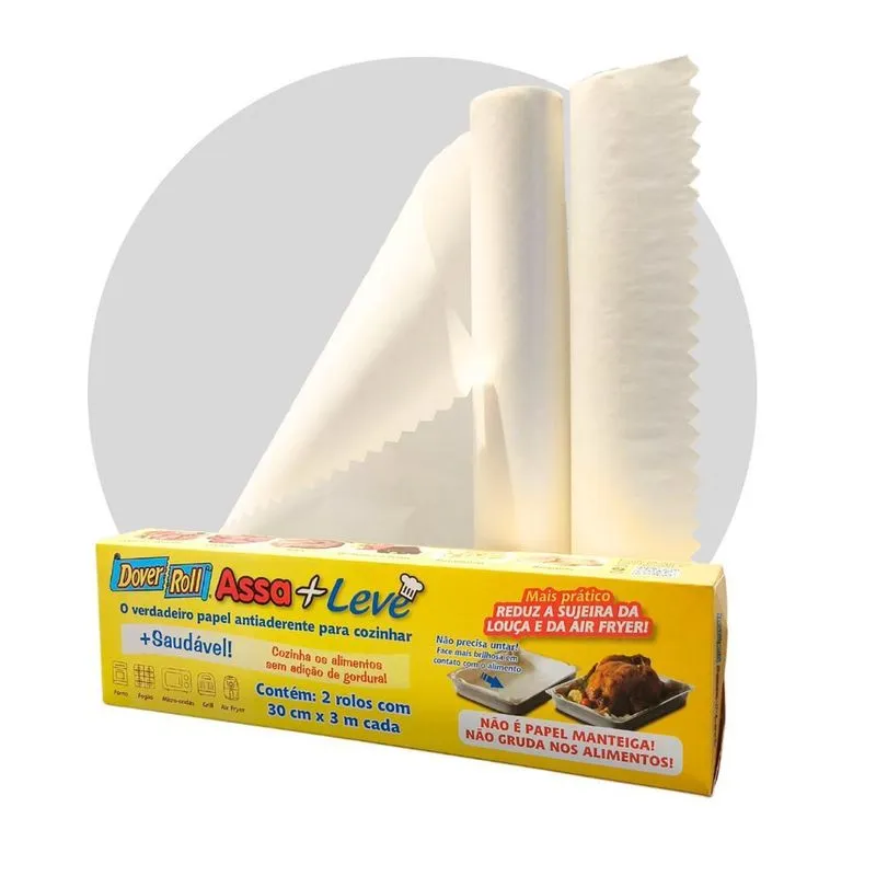 Papel Antigordura 30Cm X 3M Dover Assa Leve 2 Rolos - Oferta