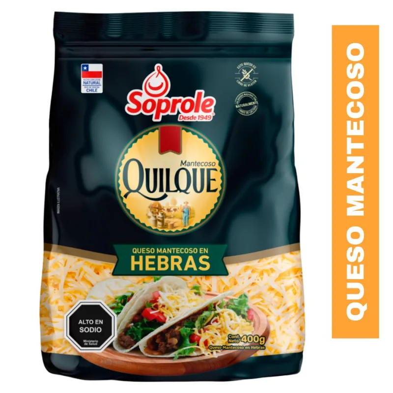 Queso Mantecoso Quilque Envasado Granulado 400 g