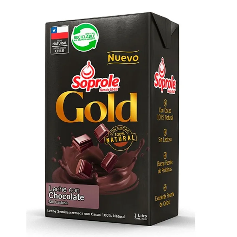 Leche Soprole Chocolate Gold 1 L