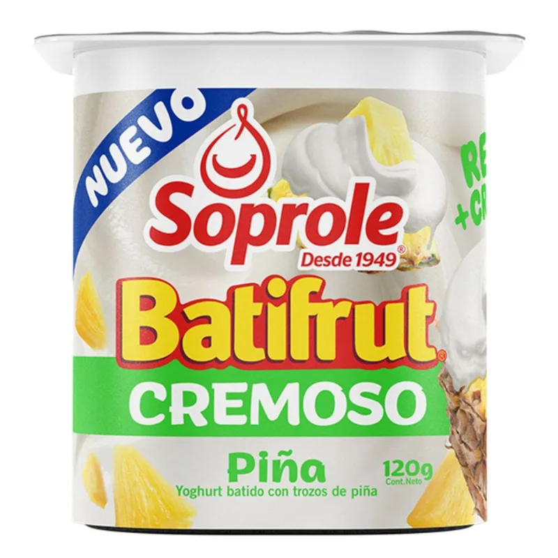 Yogurt Soprole Batifrut Cremoso Piña 120 g