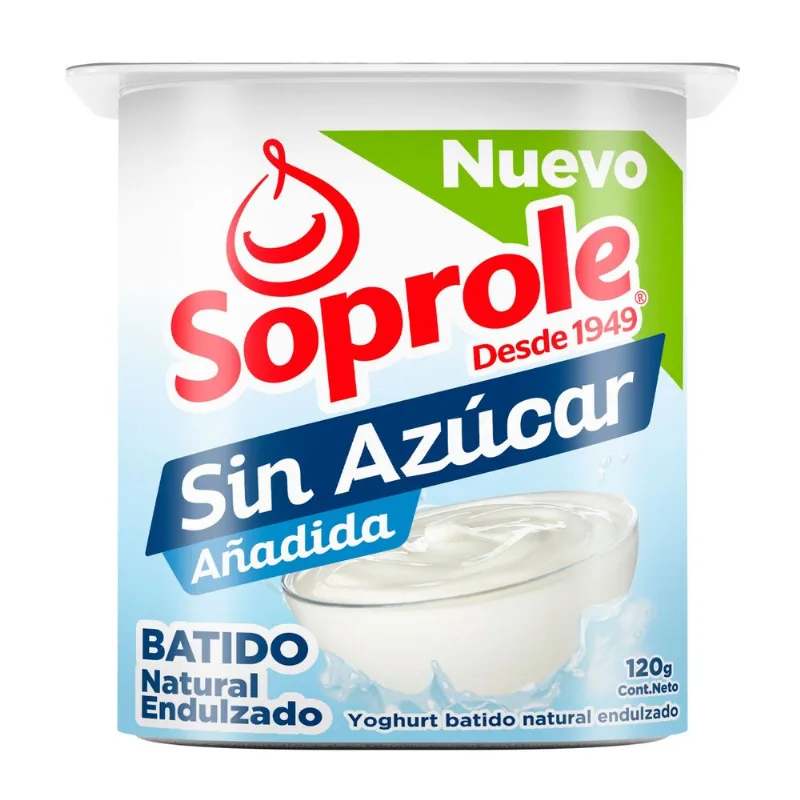 Yogurt Soprole Sin Azúcar Natural Endulzado 120 g