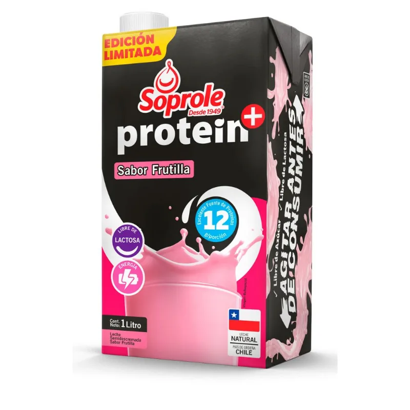 Leche Soprole Proteína Frutilla 1 L