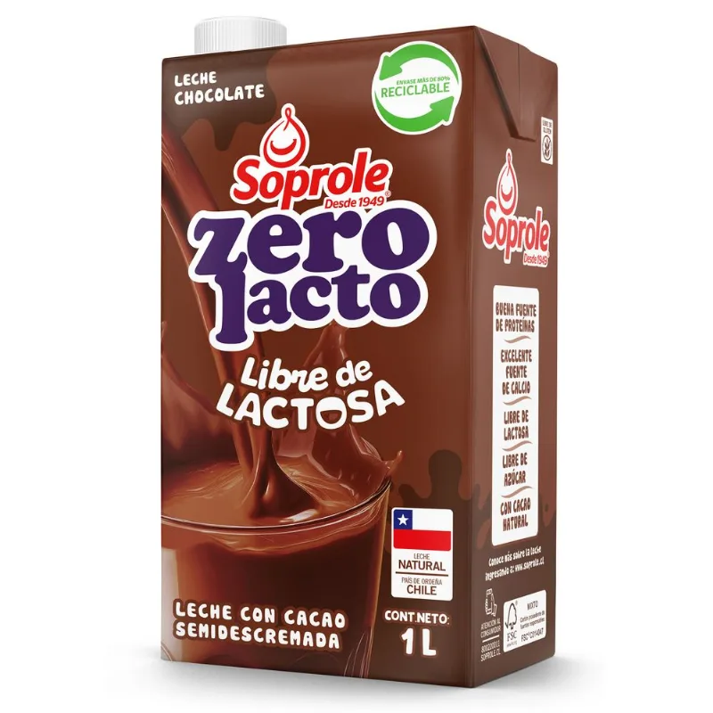 Leche Soprole Sin Lactosa Chocolate 1 L