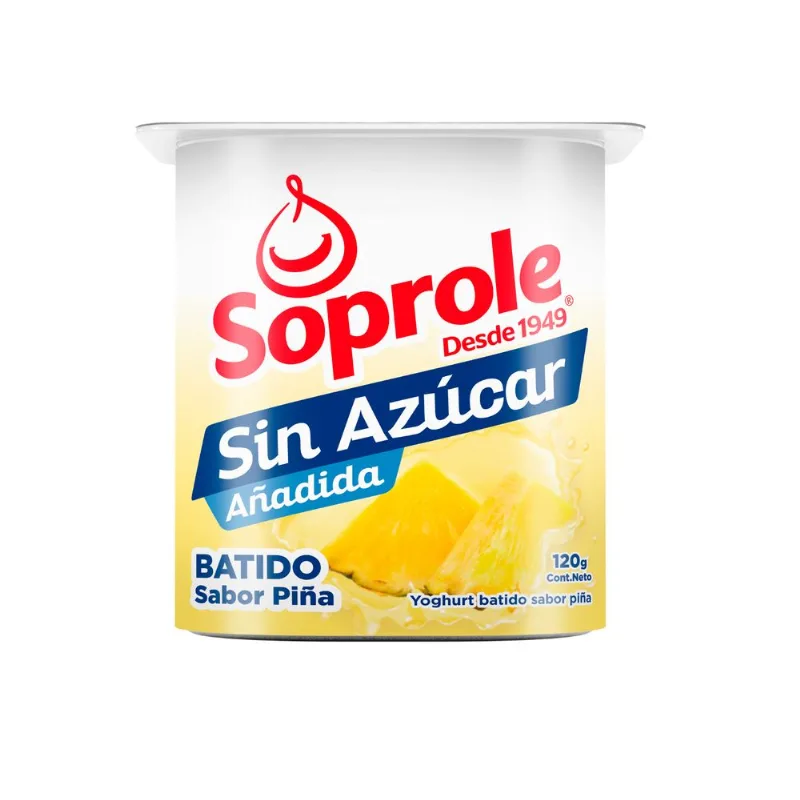 Yogurt Soprole Sin Azúcar Piña 120 g