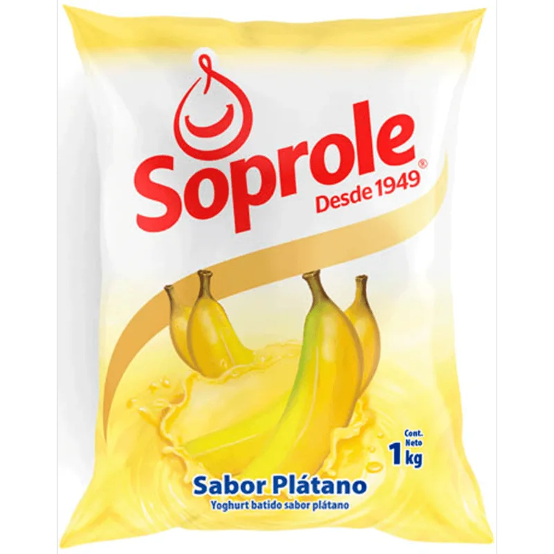 Yogurt Batido Plátano Soprole 1 kg