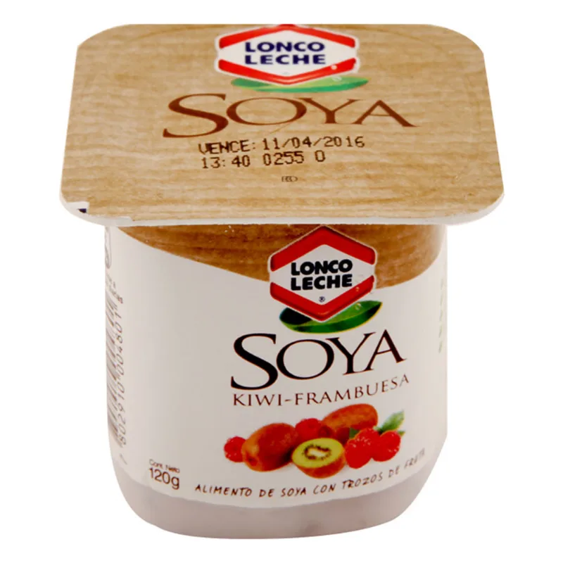 Alimento de Soya Loncoleche con Trozos Frambuesa Kiwi 120 g