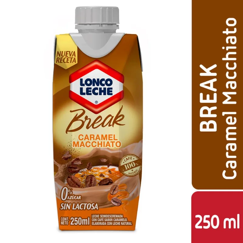 Leche Loncoleche Break Caramelo 250 ml