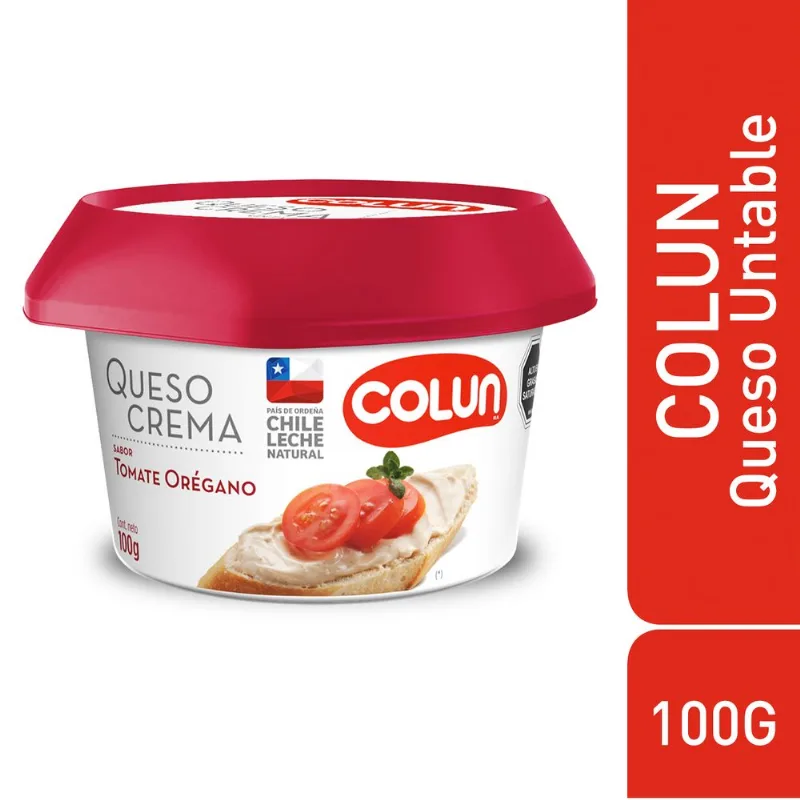 Queso Crema Untable Tomate y Orégano Colun 100 g
