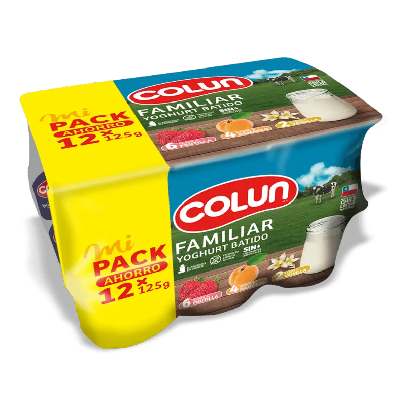 Pack 12 un. Yogurt Batido Colun 125 g