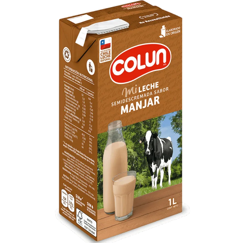 Leche Colun Semidescremada Manjar 1 L