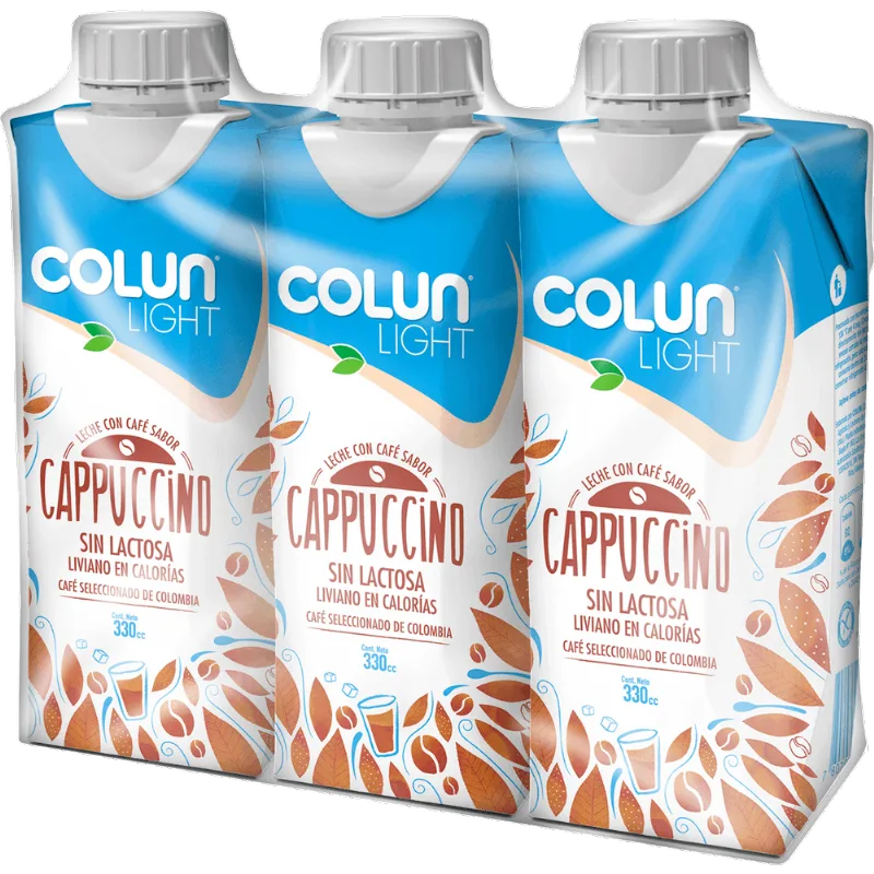 Pack 3 un. Leche Colun Light Cappuccino Prisma 330 ml