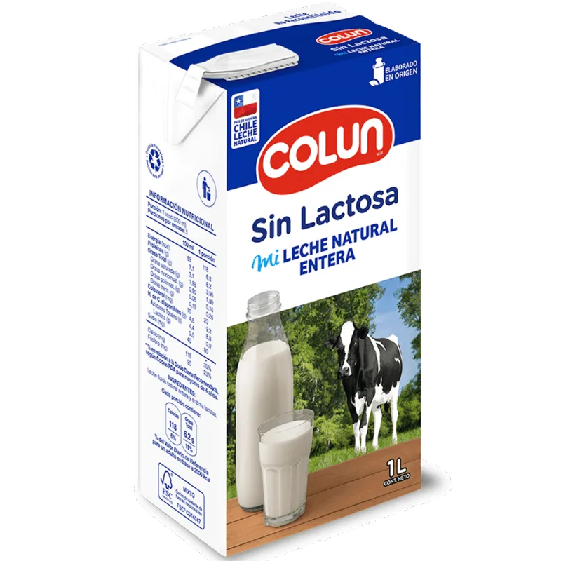 Leche Colun Entera Sin Lactosa 1 L