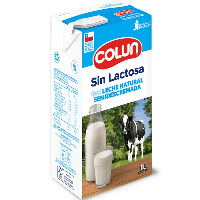 Leche Colun Semidescremada Sin Lactosa 1 L