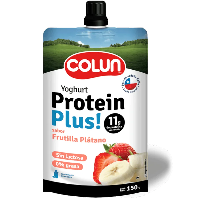 Yogurt Colun Protein Plus Frutilla-Plátano 150 g
