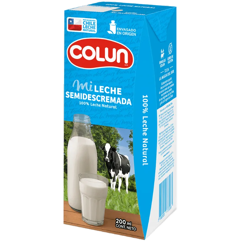 Leche Colun Semidescremada 200 ml