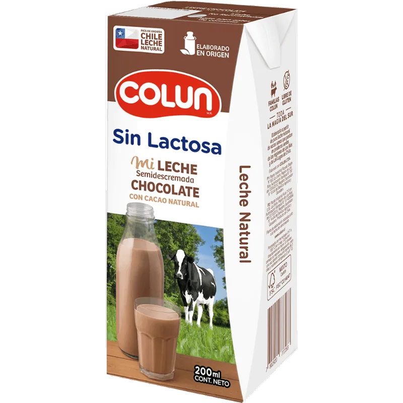 Leche Colun Sin Lactosa Chocolate 200 ml