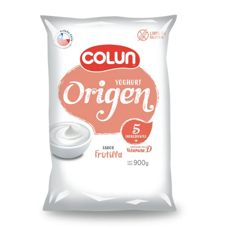 Yogurt Colun Origen Frutilla 900 ml