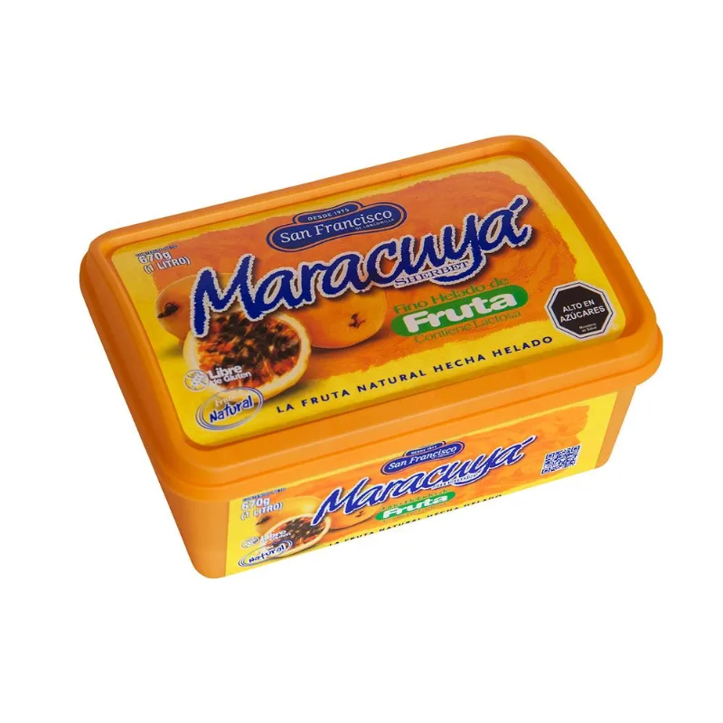 Helado de Agua de Maracuyá 1 L