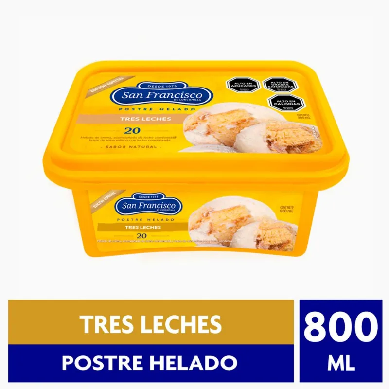 Postre Helado San Francisco Tres Leches 800 ml