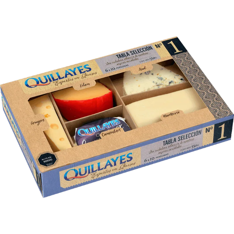 Tabla de Queso Quillayes Envasado Trozo 550 g