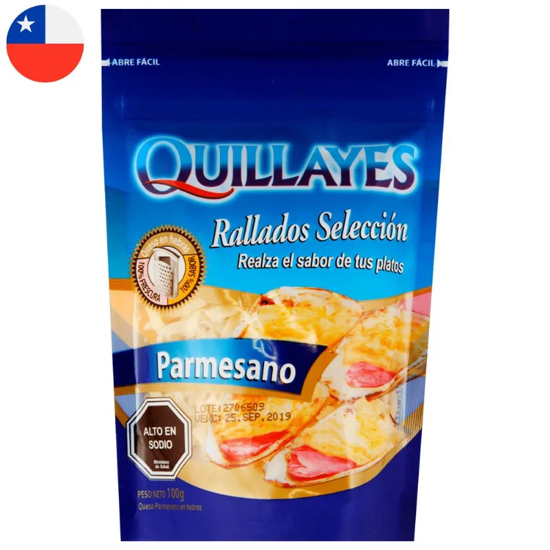 Queso Parmesano Quillayes Envasado Rallado 100 g