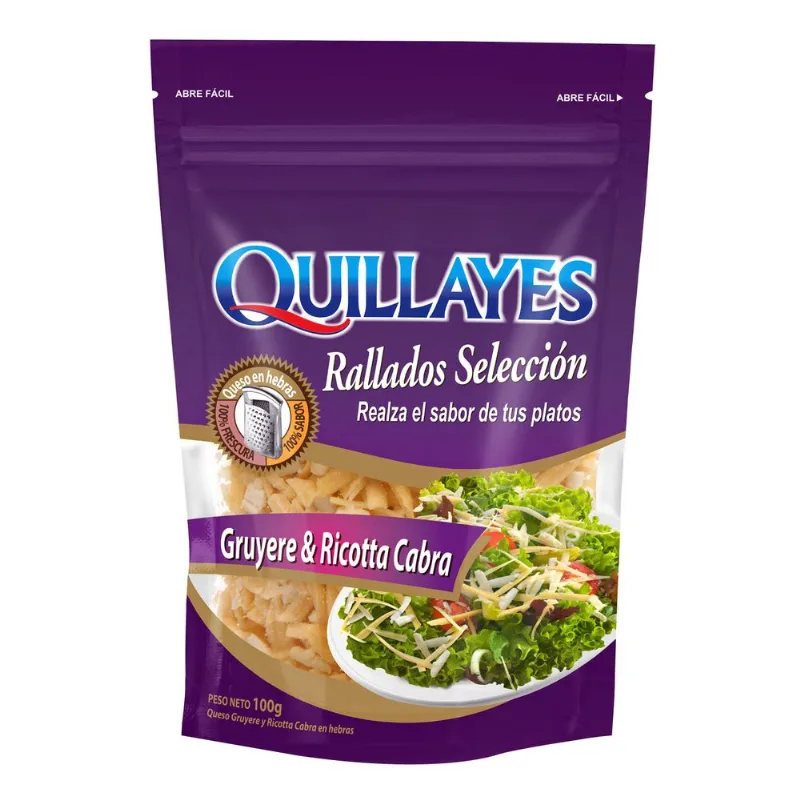 Queso Rallado Mix Quillayes Envasado Rallado 100 g