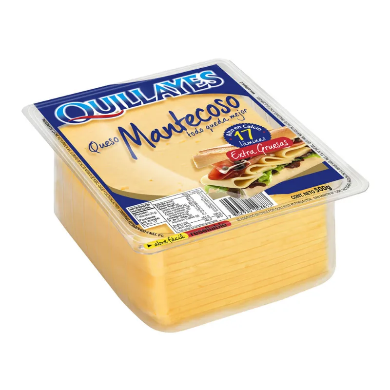 Queso Mantecoso Quillayes Envasado Laminado 500 g