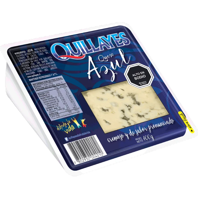 Queso Azul Quillayes Envasado Trozo 100 g