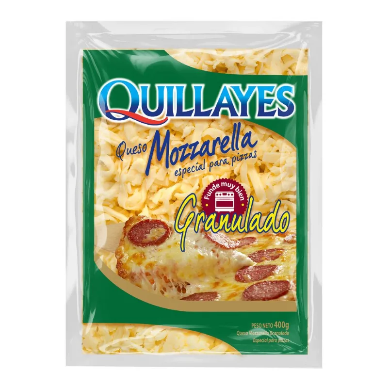 Queso Mozzarella Quillayes Envasado Granulado 400 g