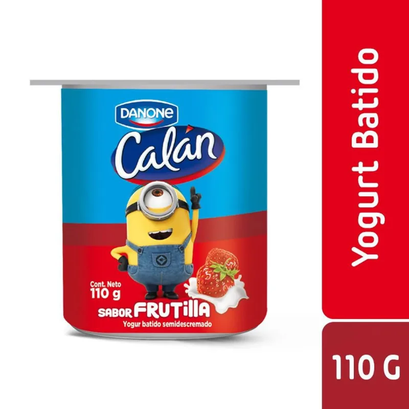 Yogurt Batido Calán Semidescremado Frutilla 110 g