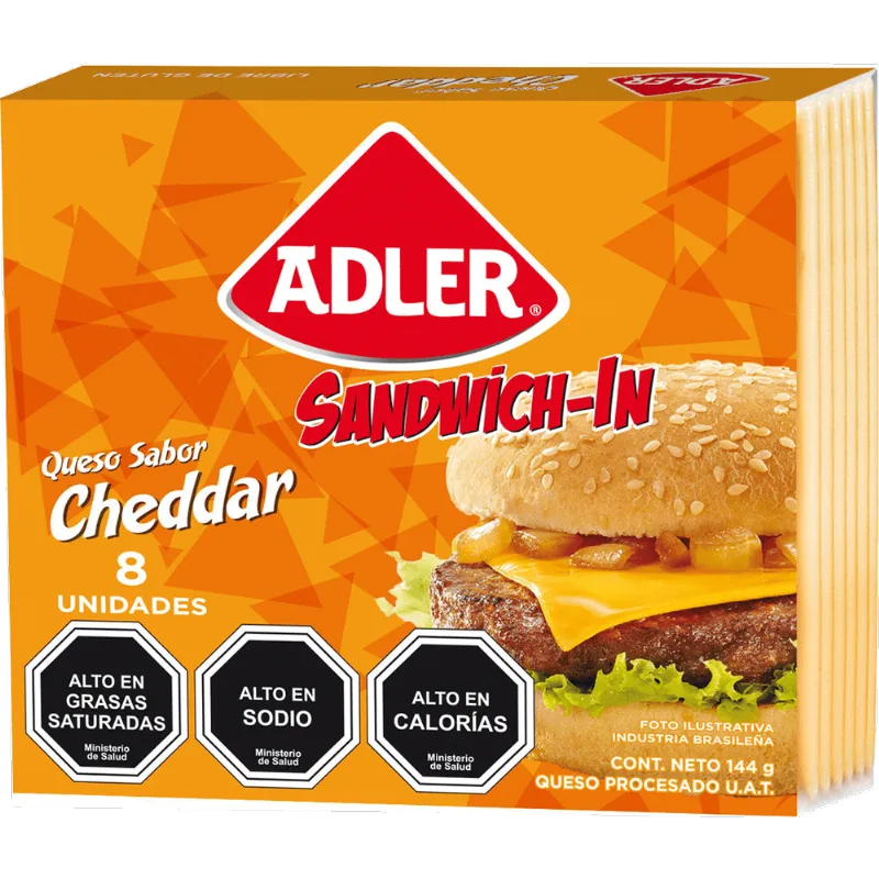 Queso Cheddar Adler Envasado Laminado 144 g