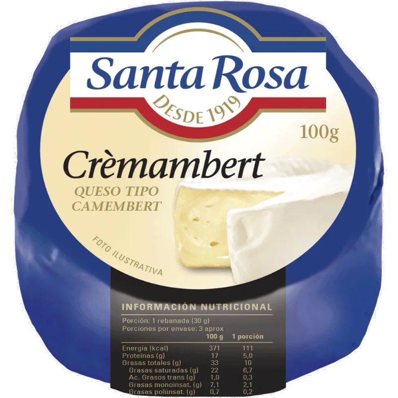 Queso Camembert Santa Rosa 100 g