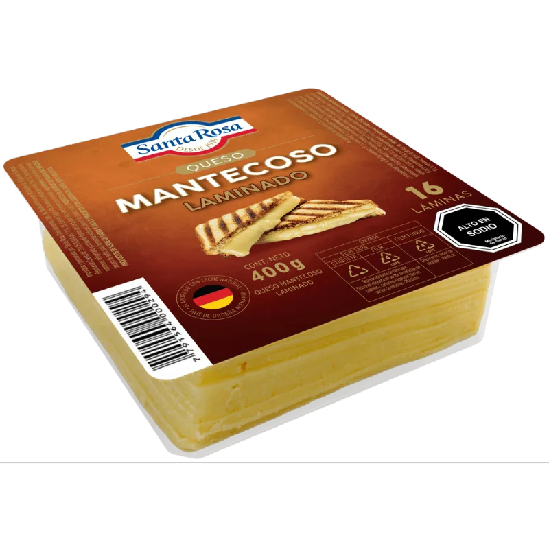 Queso Mantecoso Santa Rosa Laminado 400 g