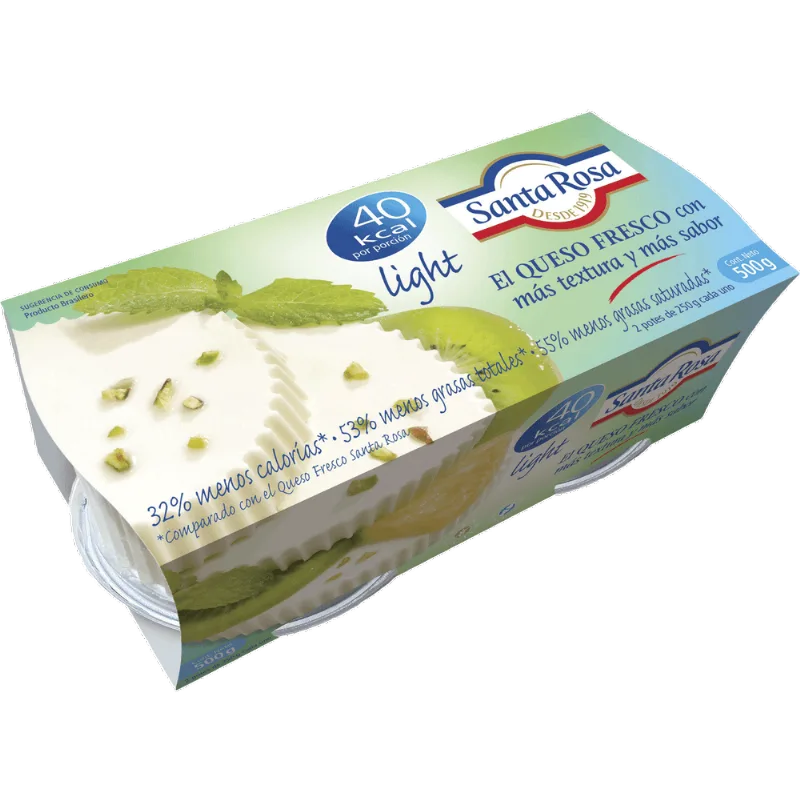 Queso Fresco Light Santa Rosa Envasado Trozo 250 g