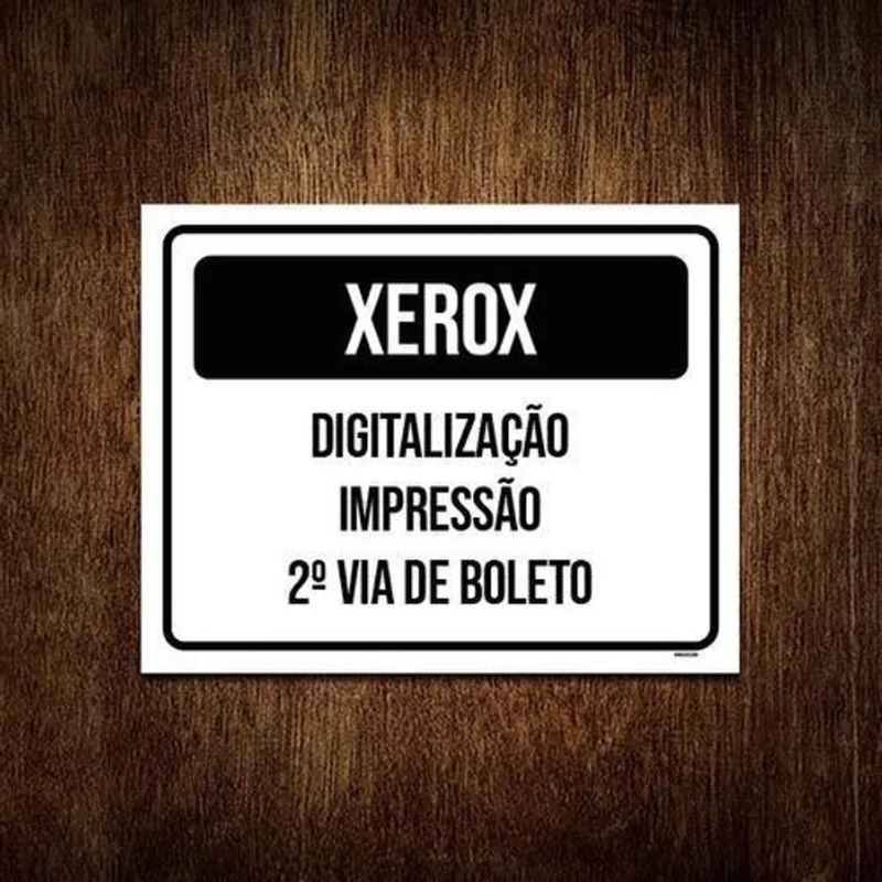 Placa Xerox Digitalização Impressão Boleto 27X35