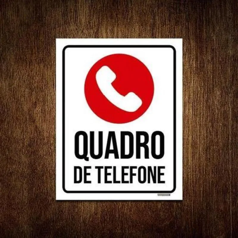 Kit 3 Placas Sinalização - Quadro De Telefone Ml3792